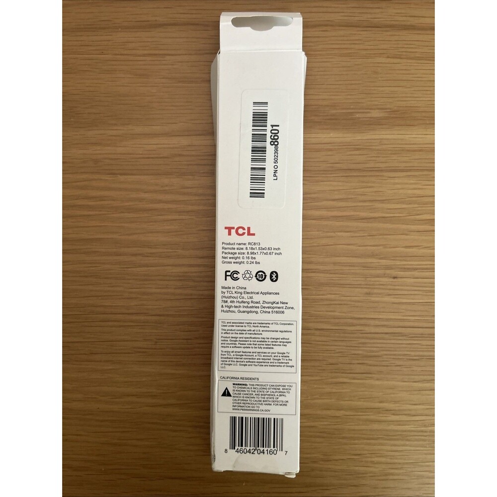 Replacement Google Voice Remote Control TCL Android TV - Picture 3 of 5